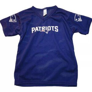 Kids New England Patriots V-Neck Jersey Like Shirt Size Medium